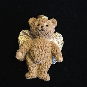 Angel teddy bear pin